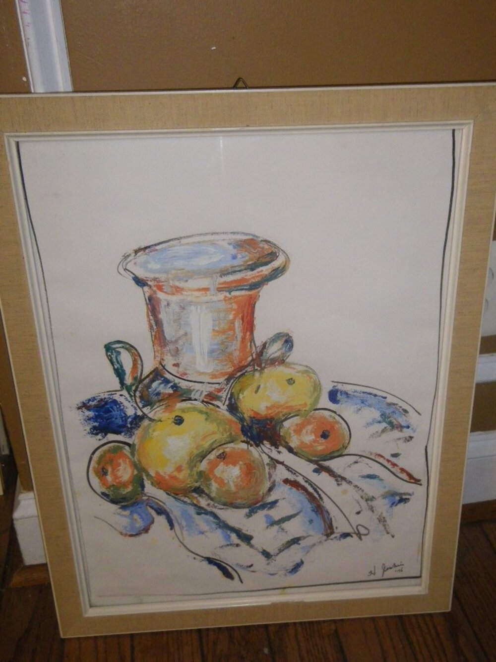 Vintage Oil Painting Still Life Abstract Style Signed